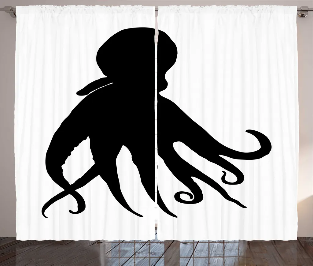 ABAKUHAUS Rideau rustique pieuvre anthracite 280x225 cm à fronces