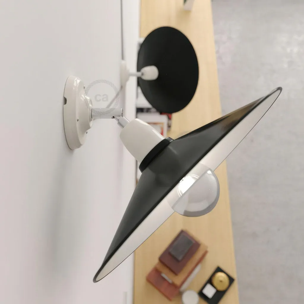 Lampe murale articulée porcelaine Fermaluce 90° pour espaces sombres