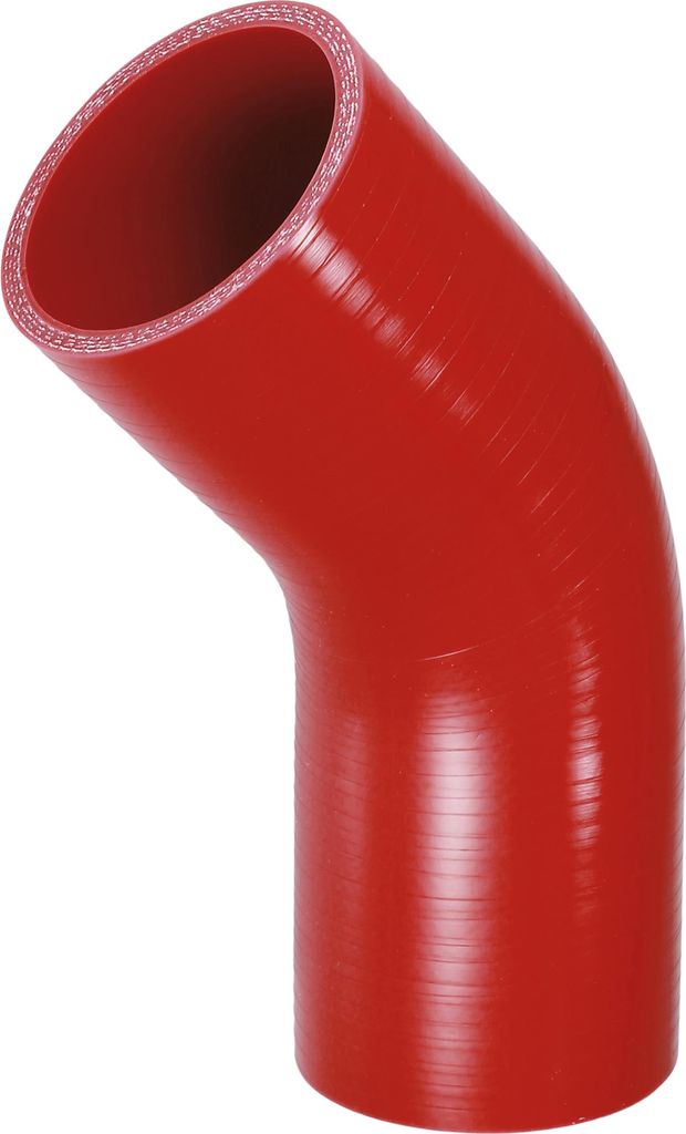 1 Stück 57mm 2,24" ID 90mm 3,54" Länge 45 Grad Roter Autosilikonschlauch Kühlmittelschlauch Universal