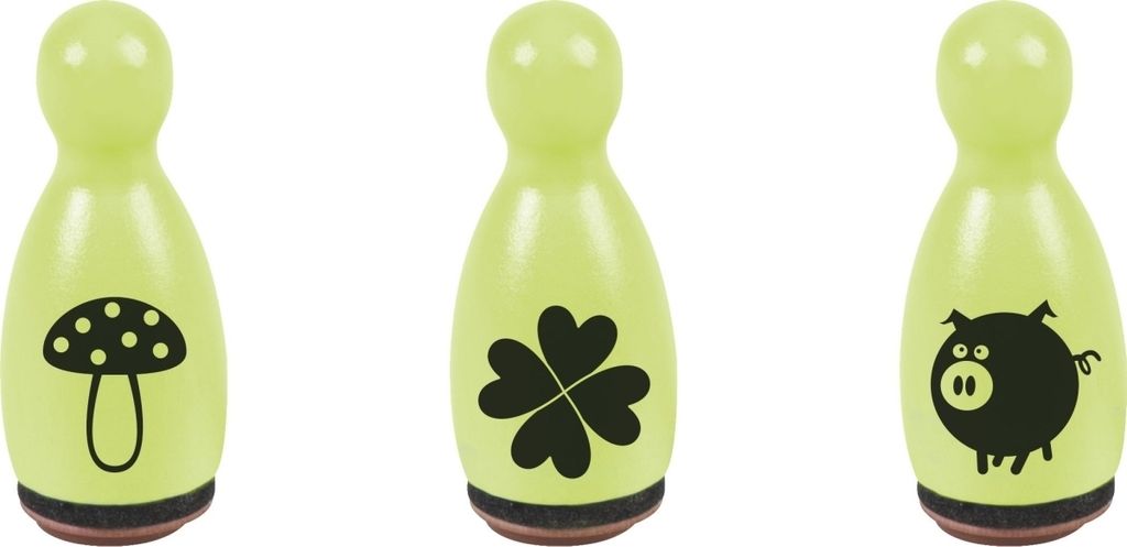 Mini Stempel 1,2cm VE=6x3 Stück Glück