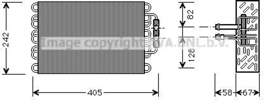 Évaporateur Climatisation PRASCO MSV008 OE 2028300258 Mercedes Classe C