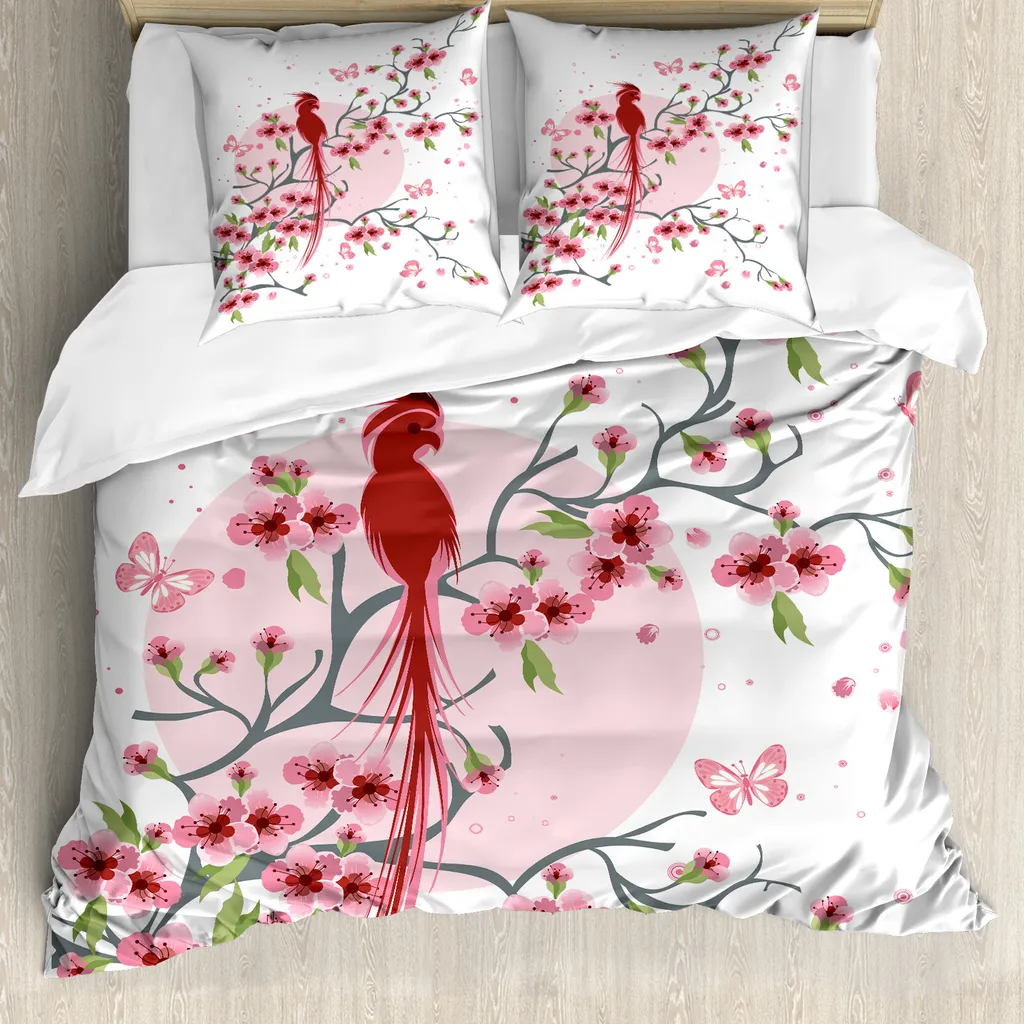 Set Letto ABAKUHAUS Giapponese Fenice Rosa 200x200 - Design Luxury