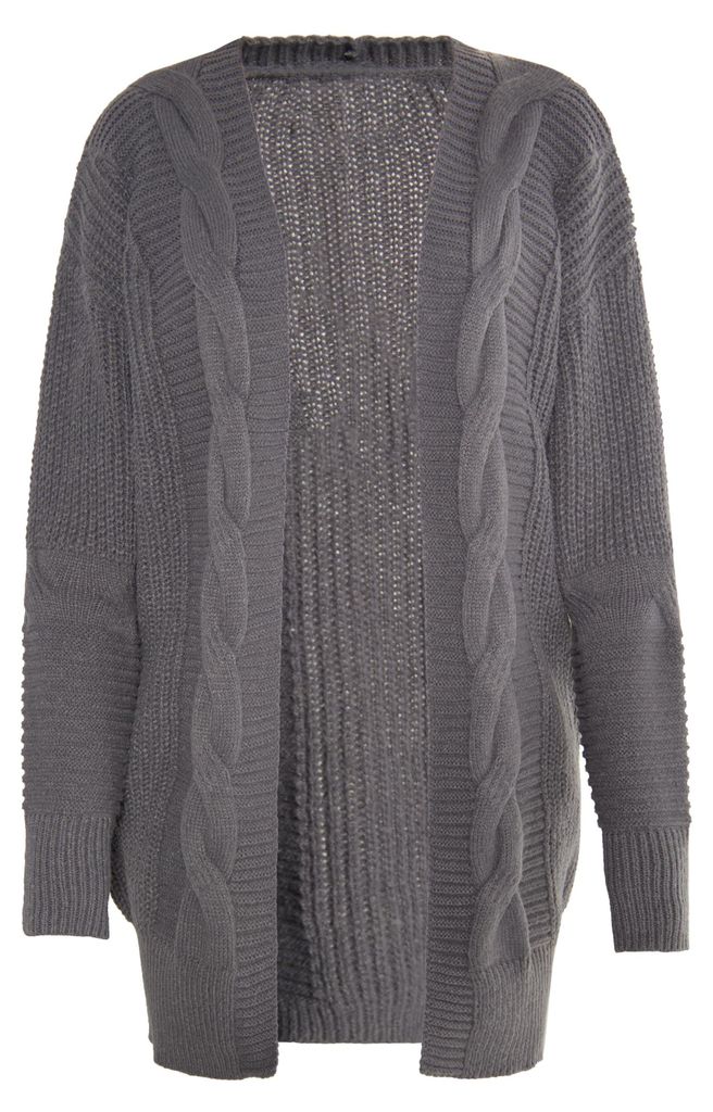Ennia damen strickjacke - dunkelgrau, XL/XXL