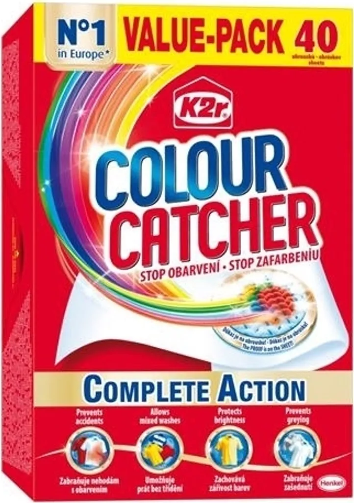 K2r Colour Catcher Lingettes Anti-Décoloration pour Lessive x40 Pièces