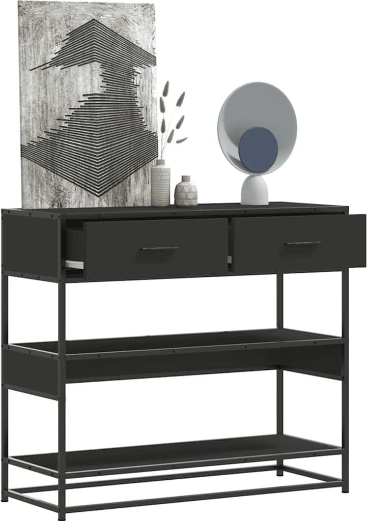Hochwertig Konsolentisch Schwarz 90x35x80 cm Holzwerkstoff 849179