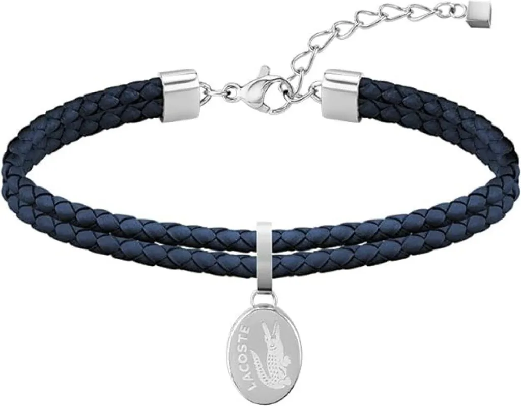 Bracelet en cuir bleu foncé Sneak 2040055 - Bijou élégant pour homme