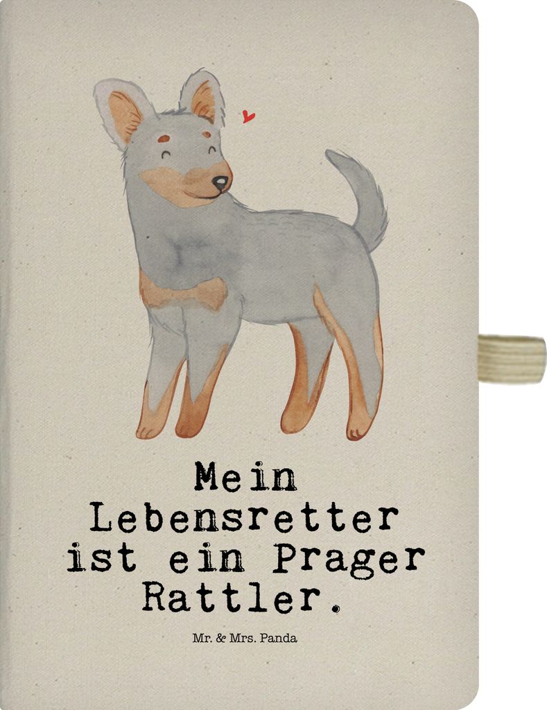 Mr. & Mrs. Panda Reisetagebuch Prager Rattler Lebensretter - Transparent - Geschenk, Notizbuch A5 Hardcover, Schreibheft, Tagebuch, Pincher, Journal
