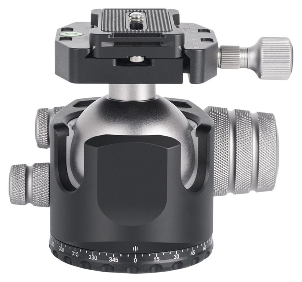 55-mm-Stativ-Kugelkopf, flache Bauweise, für hohe Belastungen, 360-Grad-Panorama, für DSLR-Kameras und Teleskope