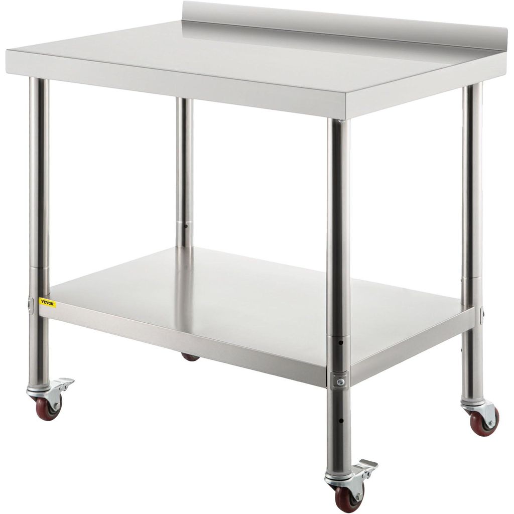 VEVOR Edelstahl Vorbereitungs Tisch, 36 x 24 x 35 Zoll, Produktbild 