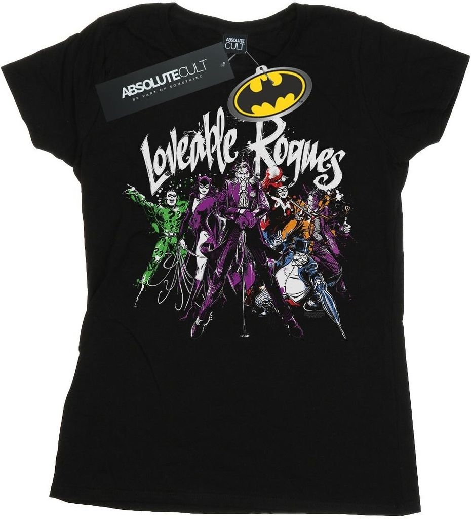 DC Comics - "Loveable Rogues" T-Shirt für Damen BI10935 (L) (Schwarz)