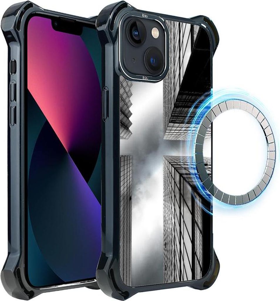 iPhone 13 IBIZU DropGuard Ultra Case mit MagSafe, Noir City, Wolkenkratzer