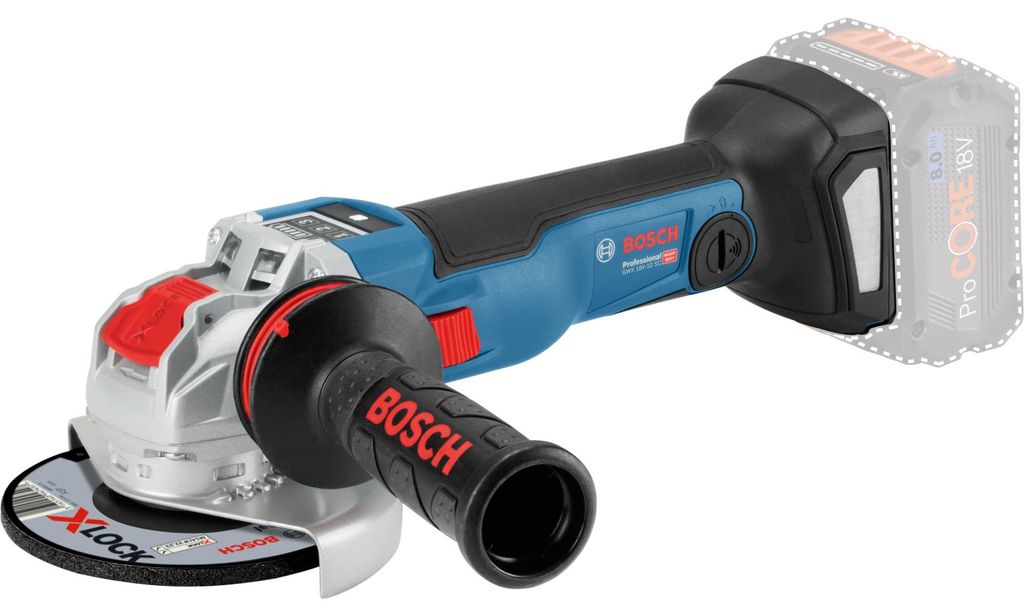 BOSCH Akku Winkelschleifer GWX 18V-10 SC Click&Go L-BOXX Produktbild 