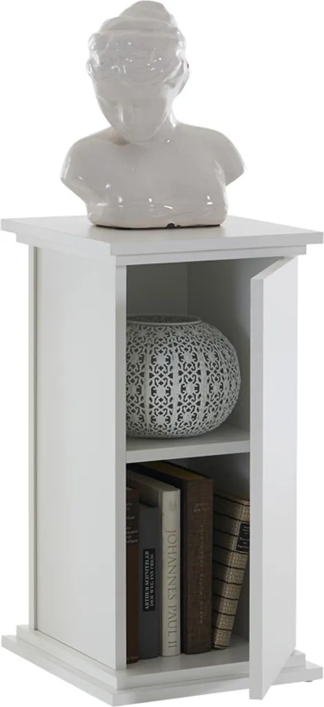 Sellette Blanche Essex 1 : Support de Décoration Carré et Design Pur