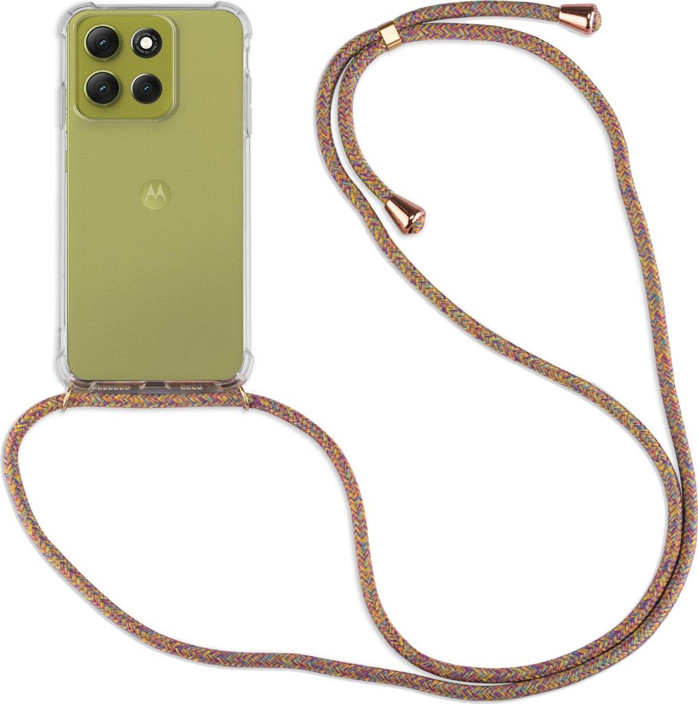 A smartphone case with a lanyard, shown against a white background.