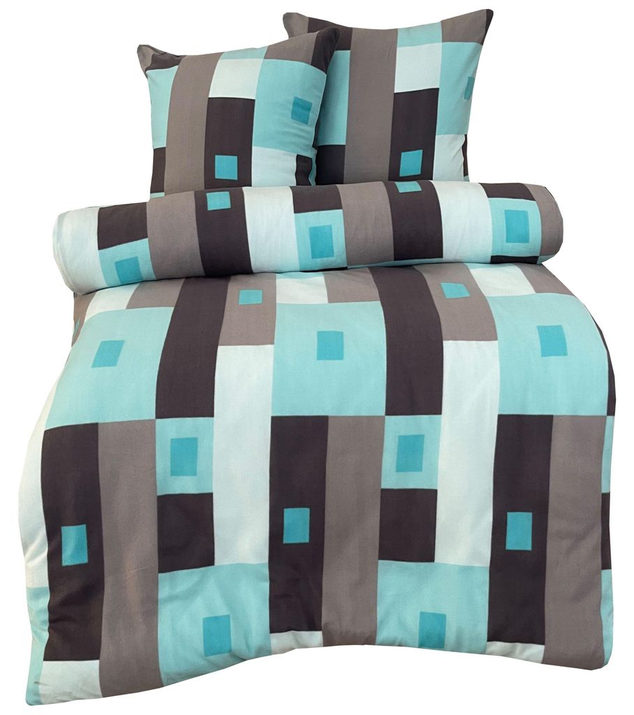 Thermofleece Mikrofaser Bettwäsche Set 135x200 cm Türkis Produktbild 