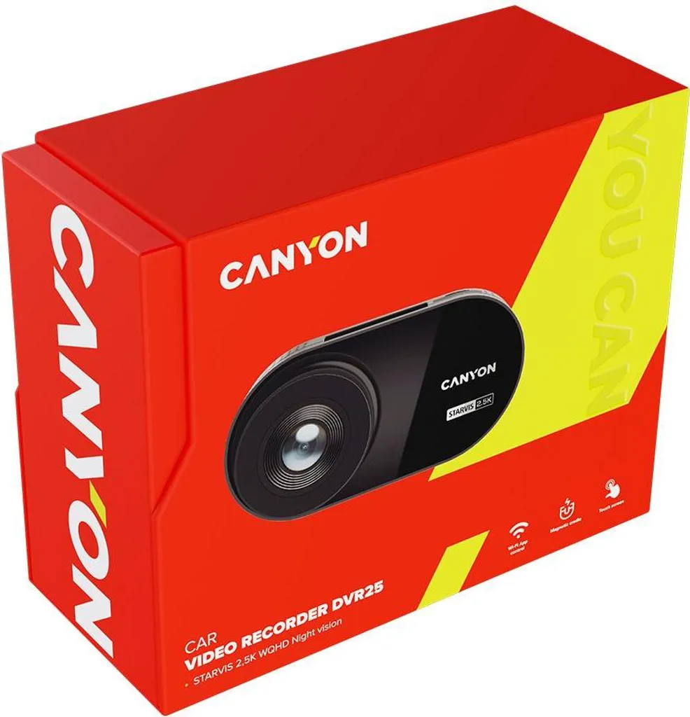 Canyon Dashcam DVR25 WQHD 2.5K avec WiFi et Application Mobile - Noir - 12
