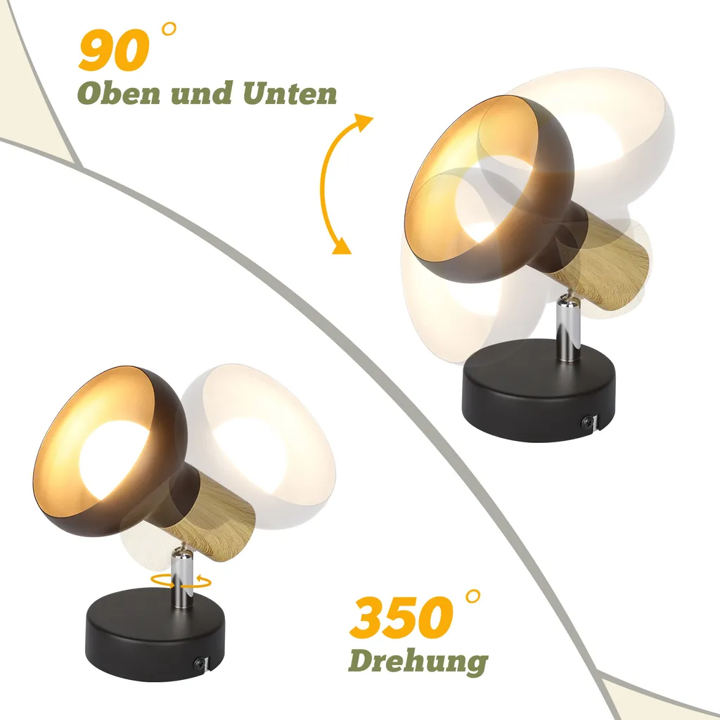 ZMH plafoniera nero soffitto faretto vintage - lampada da soffitto industriale 1 fiamma corridoio lampada interna in ferro paralume faretto E14 soffitto faretti per camera da letto corridoio soggiorno (senza lampadine) - 7