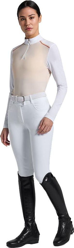 Rg Rider ́s Gene Perforated Insert Competition Damen Langarm-t-shirt Weiß S Damen Weiß S