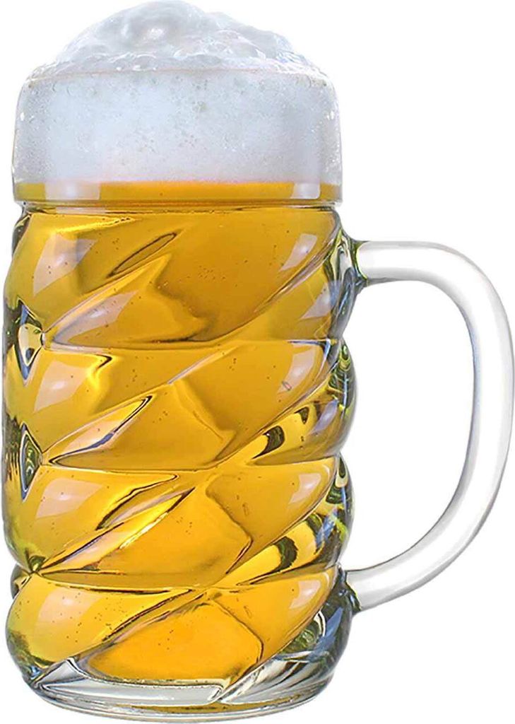 6x Stölzle Oberglas Diamond Bierkrug 1 l, Maßkrug, geeicht Produktbild 