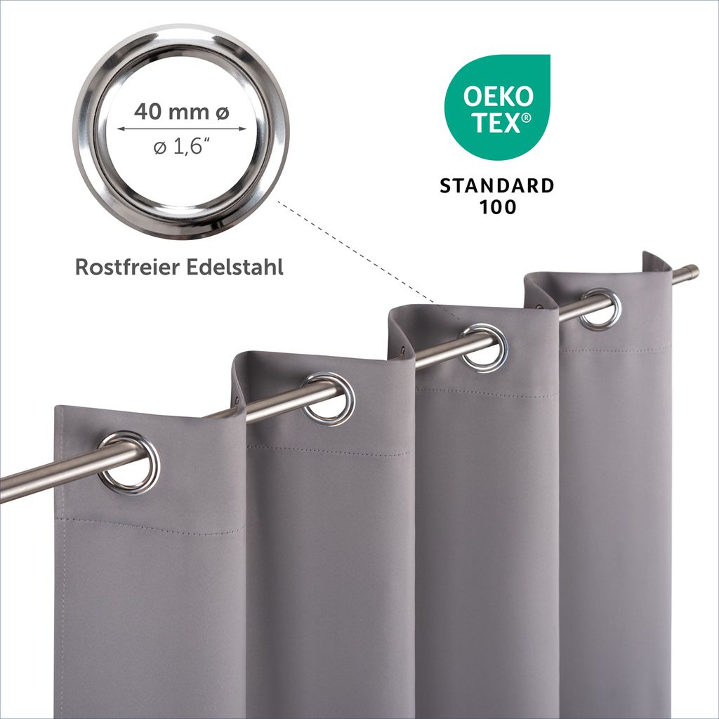 Blumtal 2er Set: Blickdicht & Thermovorhang – Kälteschutz – Produktbild 3
