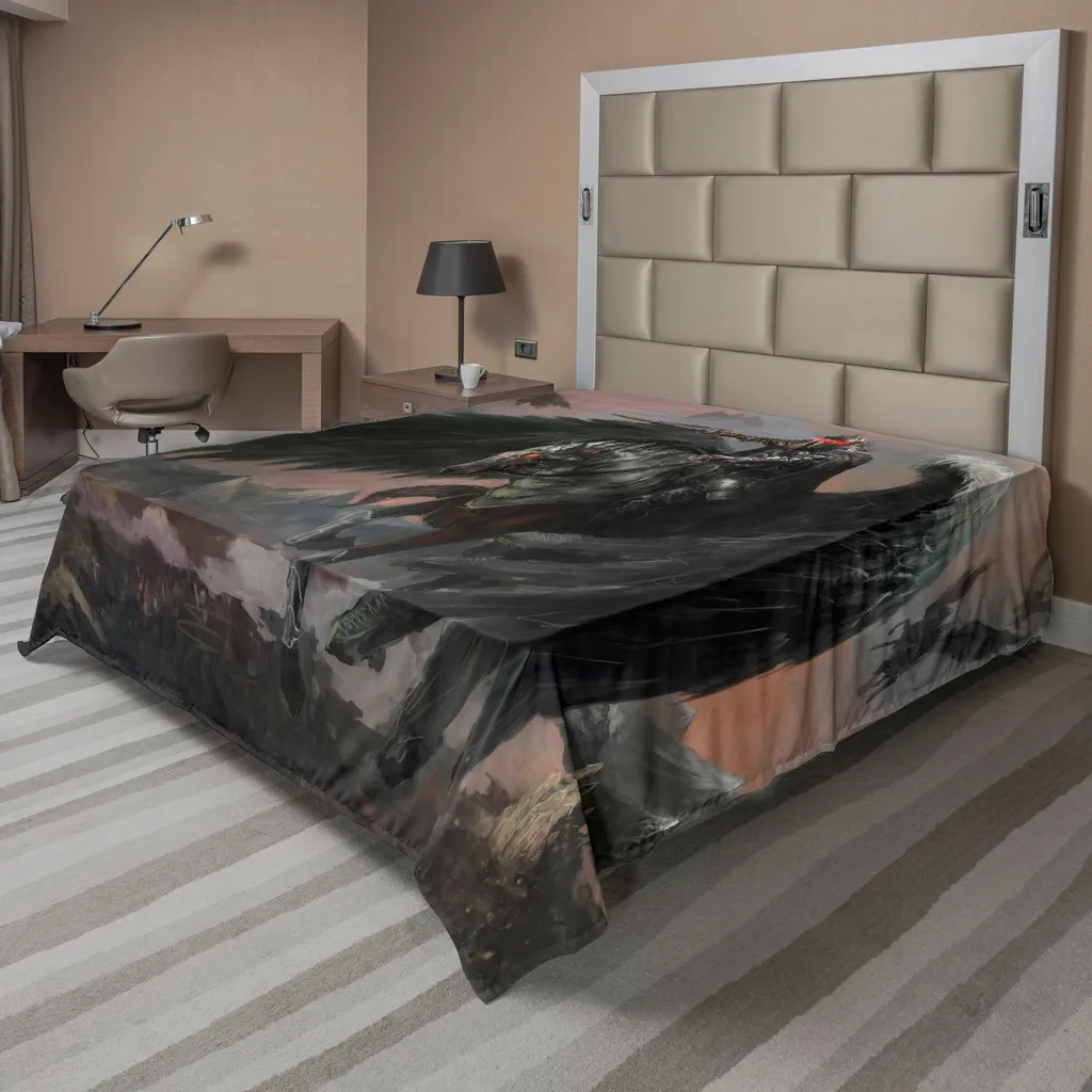 Lenzuolo ABAKUHAUS Pegasus Fantasy 244x205 cm - Nero Marrone Comfort
