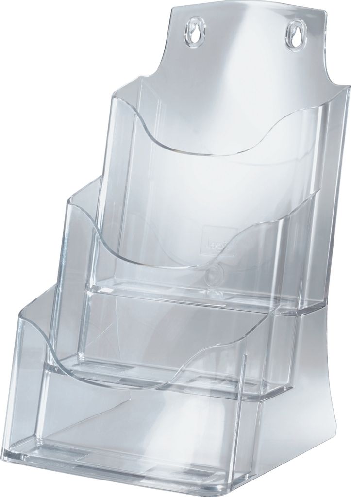 Tisch-Prospekthalter 3xA5 mit 3 Fächern glasklar VE=2x1 Stück