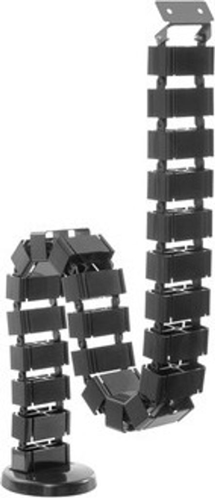 Techly Flexibles Kabelmanagement, 1.3m, 67X35 mm, Schwarz