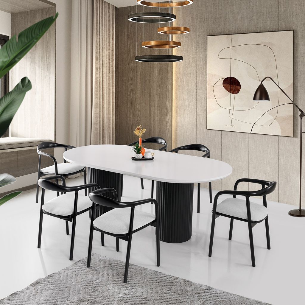 Skye Decor, LI - 932, Esstisch, Weiß, 200 x 100 x 77 cm Produktbild 1
