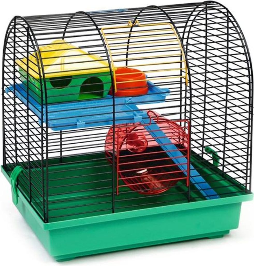 Beeztees Hamsterkäfig Grim2 schwarz/grün 37 x 25 x 39 cm