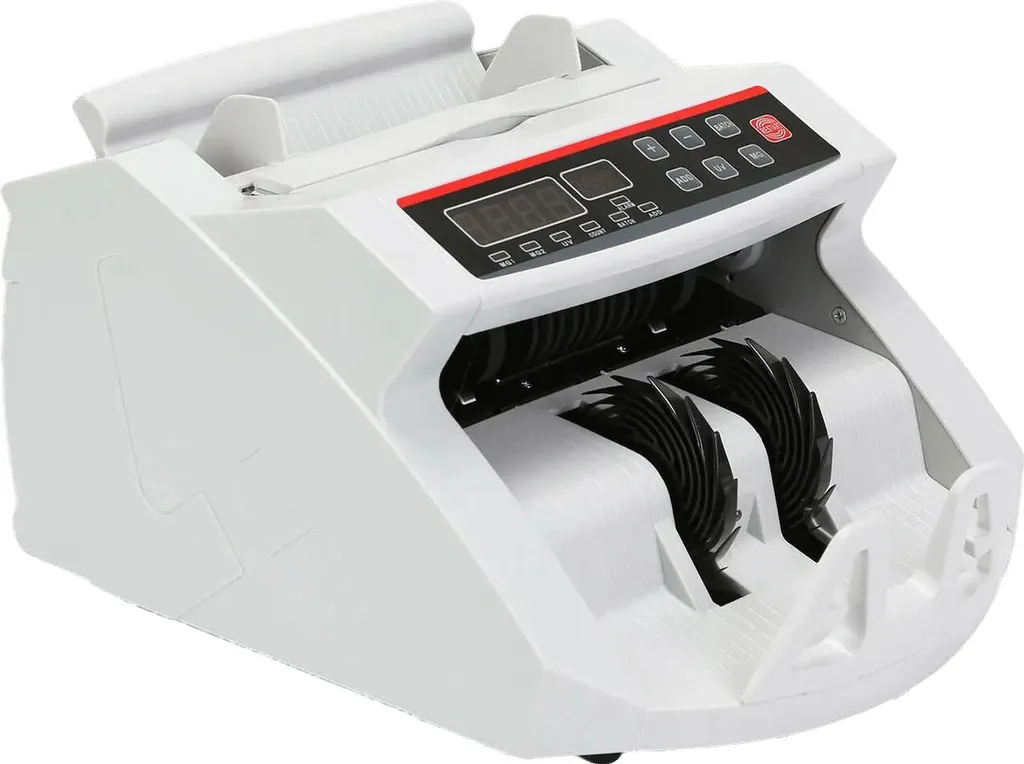 Compteuse de billets pour commerce et bureau automatique rapide blanche