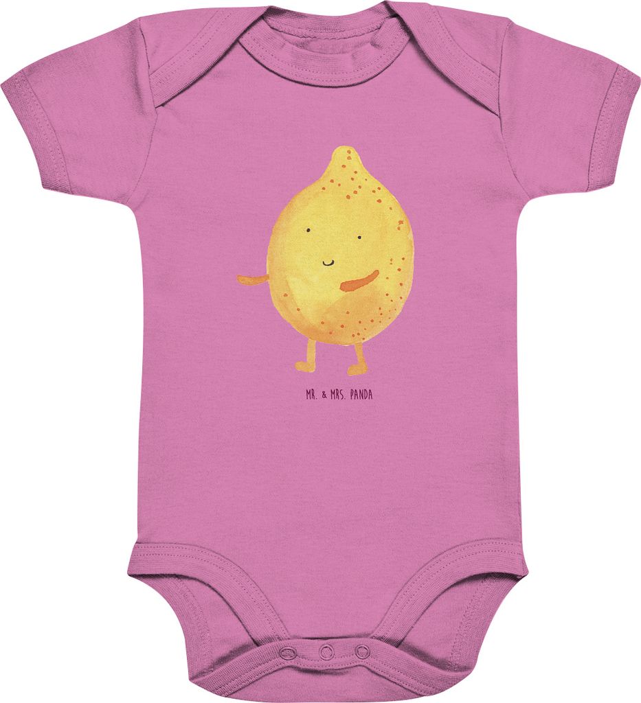 Mr. & Mrs. Panda Babybody Beste Freunde Zitrone 3. - 6. Monat - Bubble Gum Pink - Geschenk, strampler baumwolle, overall baby, babykleidung body, F...