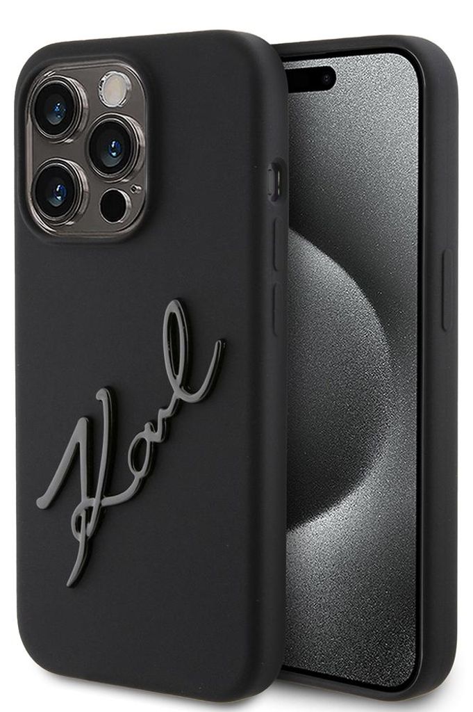 Etui Karl Lagerfeld Silicone Karl Script do iPhone 15 Pro Zdjęcie produktu 