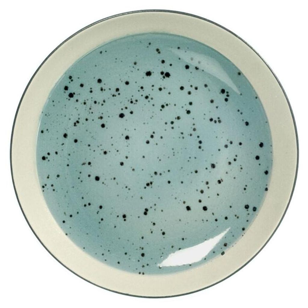 H&h 6er Set Steingut Teller Mimosa Blue Fruit 20,5