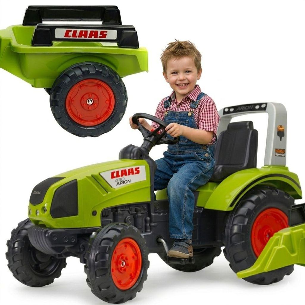 Tractor de pedales Falk Claas con remolque Tractor grande Imagen del producto 