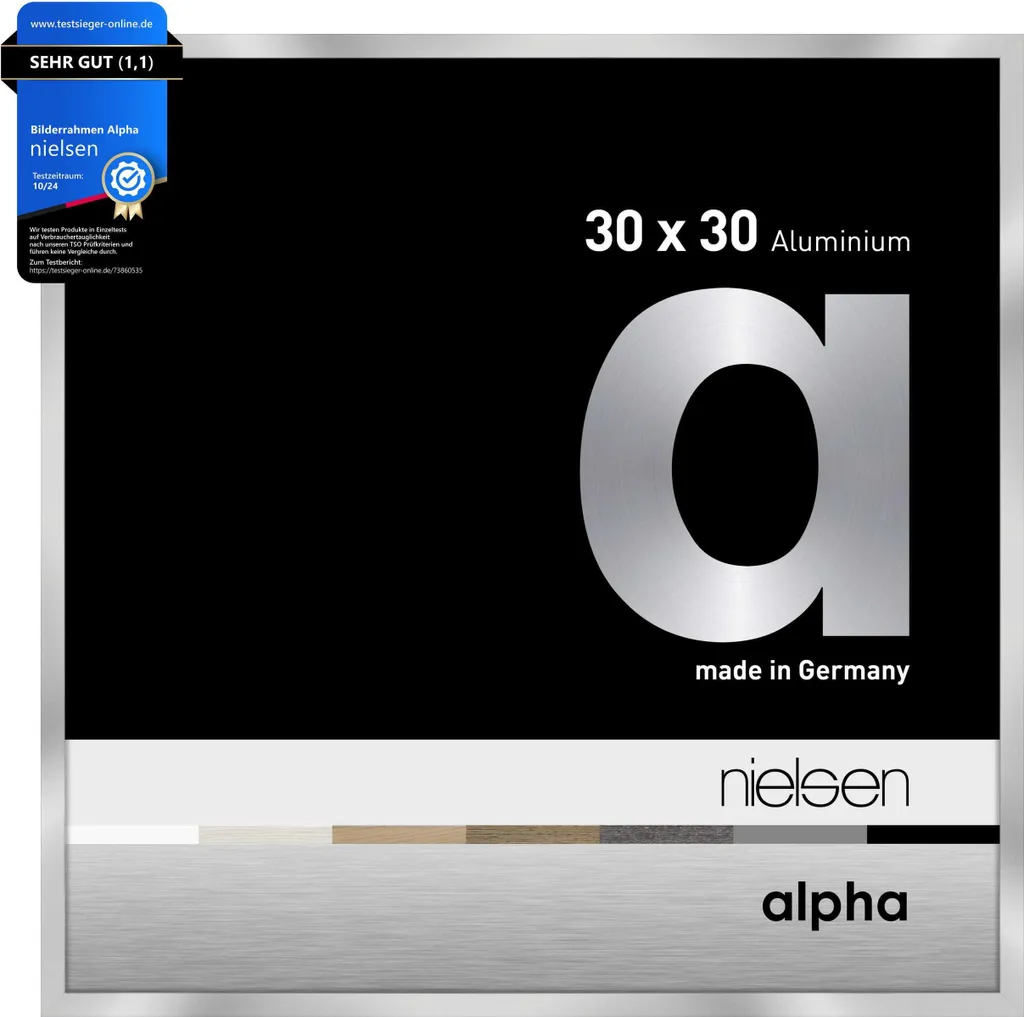 Cornice Argento 30x30 cm Nielsen Alpha - Arreda con Stile Moderno