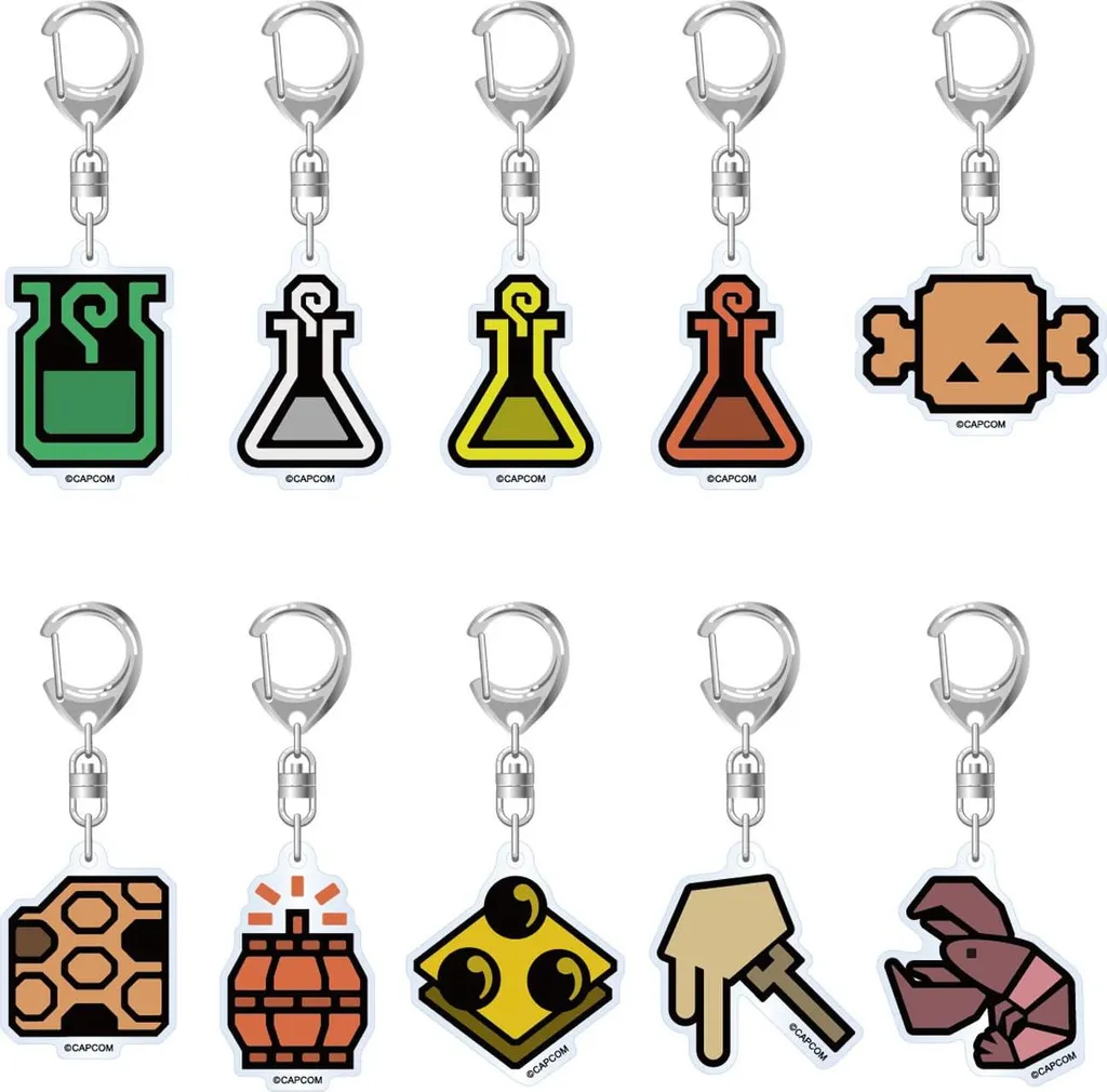 Porte-clés acrylique Monster Hunter Wilds 6 cm : Lot de 10 robuste