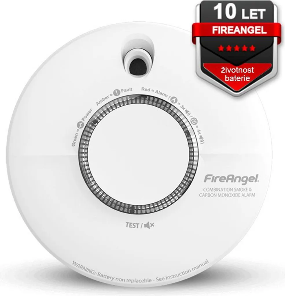 Détecteur de Fumée et CO FireAngel FA-SCB10-INT pour Sécurité Maison