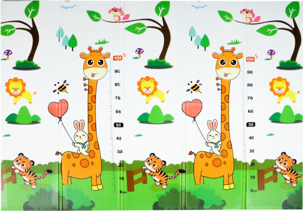 Buxibo Doppelseitige Spielmatte – Dicke XPE Krabbelmatte – Baby/Kleinkind – Mehrfarbig – Bodenmatte – XPE-002 – 200x180 cm