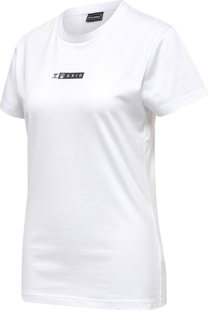 hummel hmlOFFGRID TEE S/S WO - WHITE/FORGED IRON - L