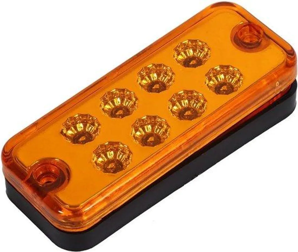 Éclairage de sécurité LED jaune pour remorque bateau et camion, lot de 6