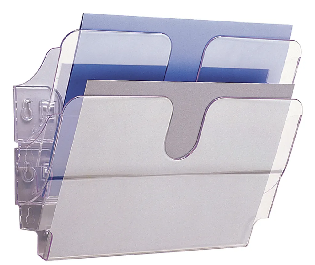 Support mural A4 paysage transparent pour documents FLEXIPLUS lot de 2 unités