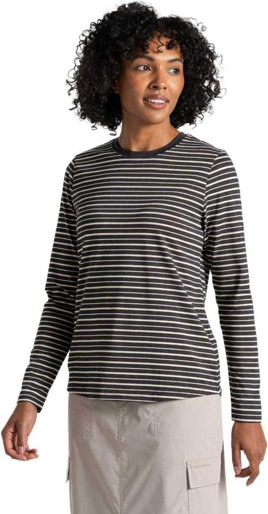 Craghoppers Nosilife Akona Langarm-t-shirt Schwarz 34 Damen Schwarz 34