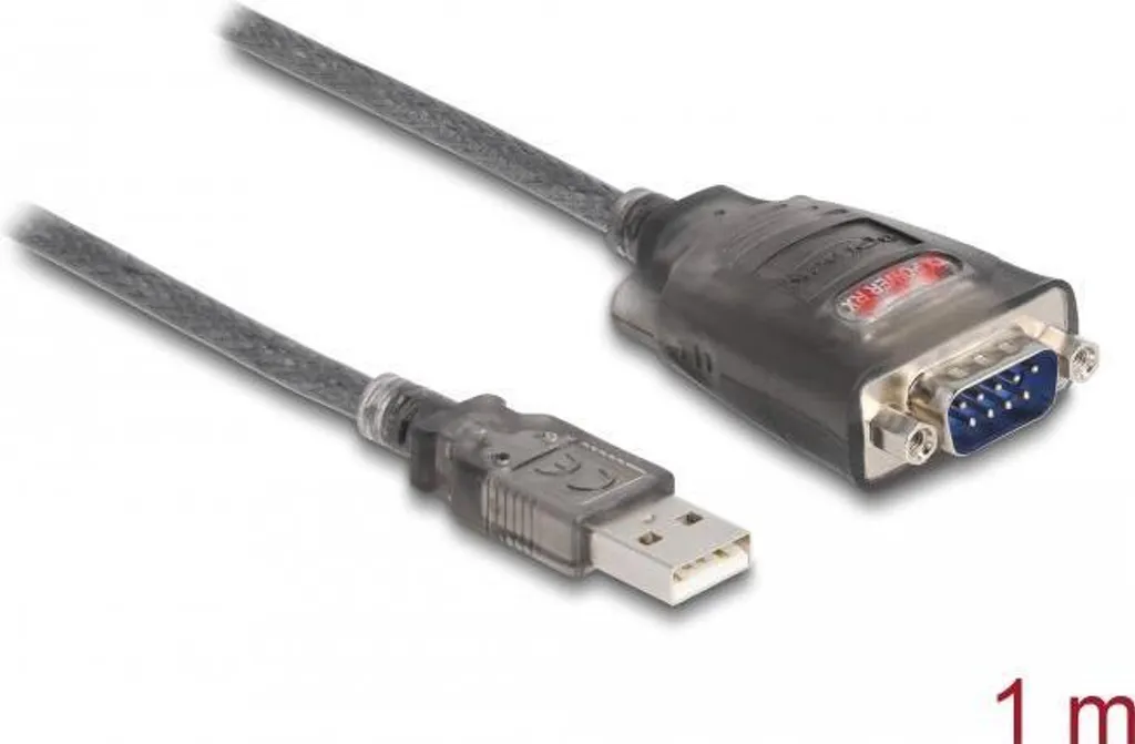 Adaptateur Delock USB 2.0 vers Série RS-232 DB9 Mâle 61273 Noir