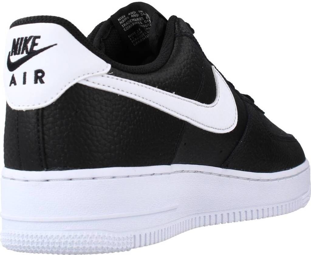 Nike Air Force 1 Low '07 Black White Pebbled Leather - EU: Produktbild 7