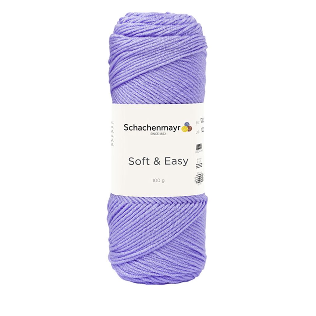 A ball of purple yarn on a white background.