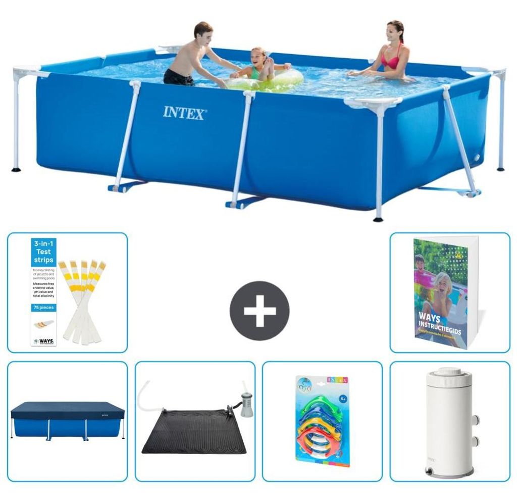 Rechteckiger Frame Pool - 300x200x75 cm - 7-teilig S118