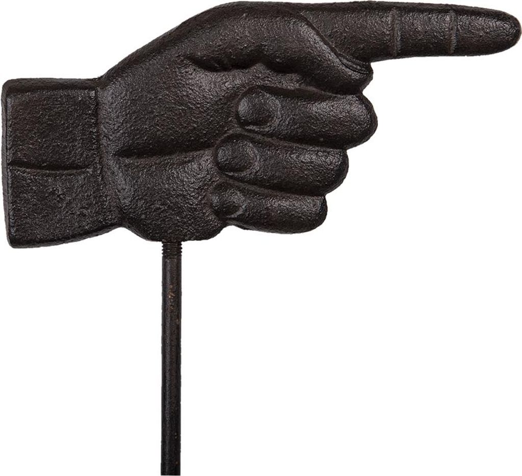 Clayre & Eef Gartenspieá Hand 18x88 cm Braun Metall