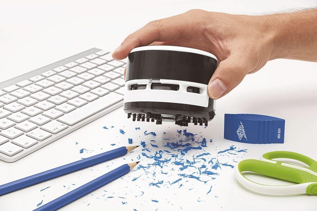 Wedo Mini-Tischstaubsauger, Trocken, Schwarz, Weiß Produktbild 