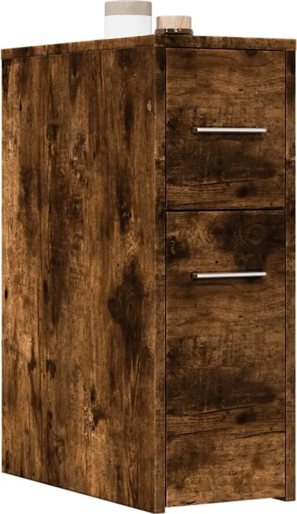 Mobile Bagno Stretto Maison Exclusive Rovere Affumicato con Ruote