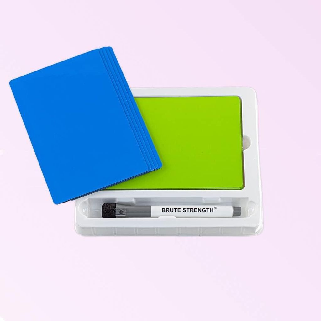 Beschreibbare Magneten - 15 x 10 cm - Set von 50 - Inklusive Whiteboard-Marker - Für Scrum Agile Kanban Lean - Mix aus 5 Farben Whiteboard Magnet